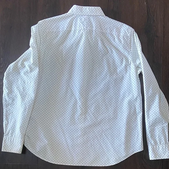Ralph Lauren White Dress Shirt with Black Dots - Picture 4 of 7